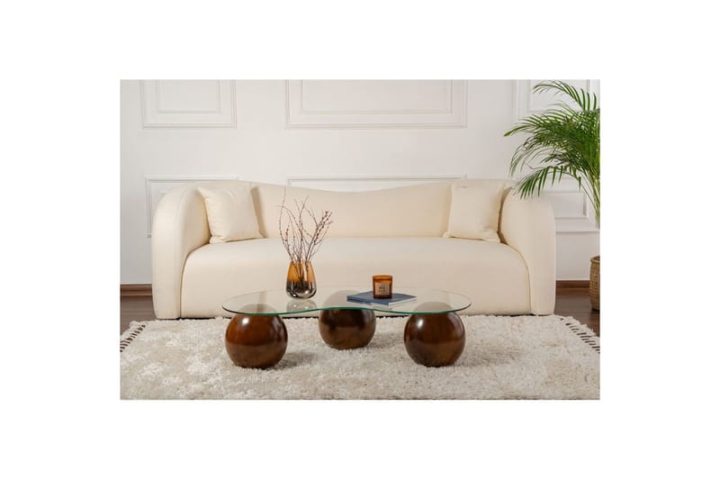 Soffbord Homitis Soffbord Jaromere Valnöt / Transparent Medium Colored Wood,Flerfärgad - Möbler - Bord & matgrupp - Soffbord