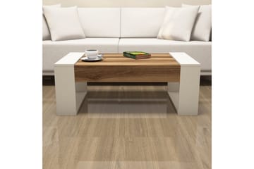 Hommaz Soffbord 102 cm - Valnötsbrun/Krämvit - Möbler - Bord & matgrupp - Soffbord - Soffbord med förvaring