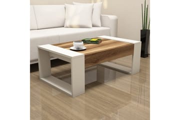 Hommaz Soffbord 102 cm - Valnötsbrun/Krämvit - Möbler - Bord & matgrupp - Soffbord - Soffbord med förvaring