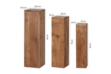 Houman Satsbord 25 cm 3 Bord - Akacia - Möbler - Bord & matgrupp - Soffbord