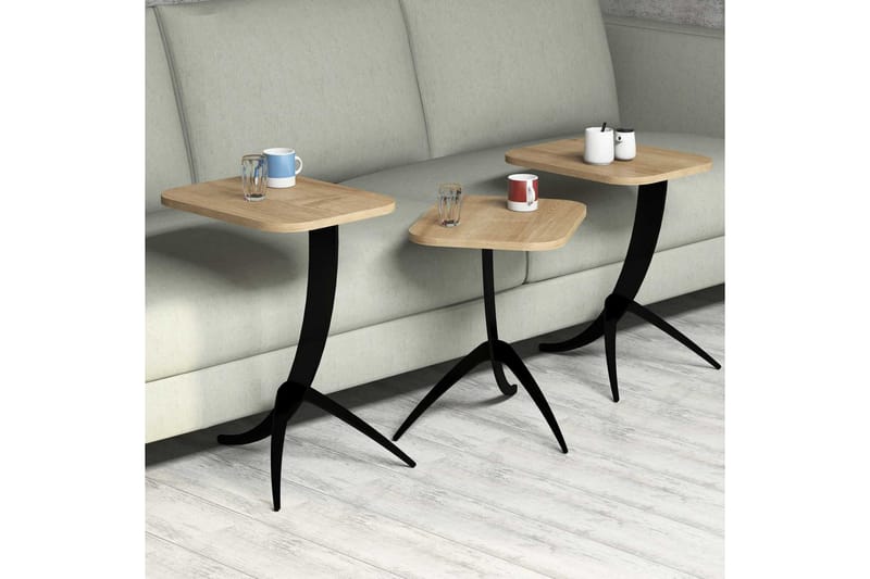 Hovdane Satsbord 45 cm 3 Bord - Brun - Möbler - Bord & matgrupp - Soffbord