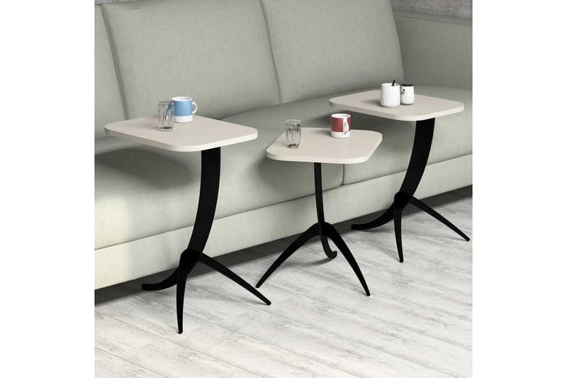 Hovdane Satsbord 45 cm 3 Bord - Vit - Möbler - Bord & matgrupp - Soffbord
