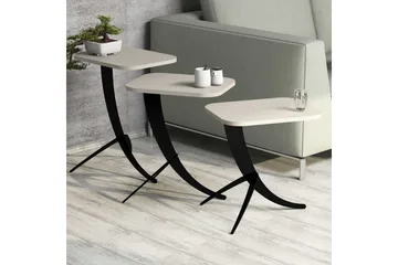 Hovdane Satsbord 45 cm 3 Bord - Vit - Möbler - Bord & matgrupp - Soffbord