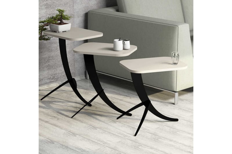 Hovdane Satsbord 45 cm 3 Bord - Vit - Möbler - Bord & matgrupp - Soffbord