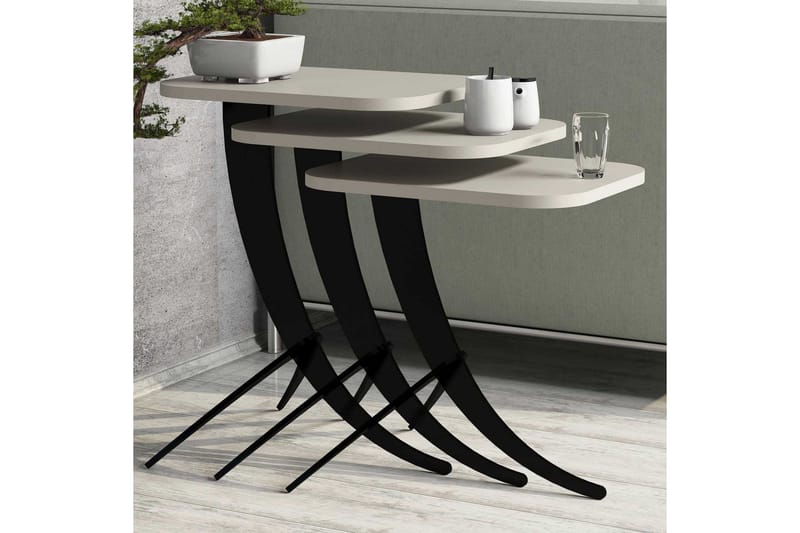 Hovdane Satsbord 45 cm 3 Bord - Vit - Möbler - Bord & matgrupp - Soffbord