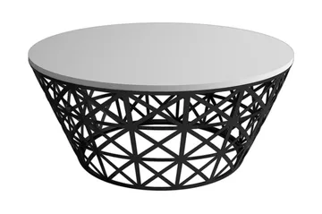 Hovdane Soffbord 90 cm Runt Avsmalnande - Krämvit/Svart - Möbler - Bord & matgrupp - Soffbord