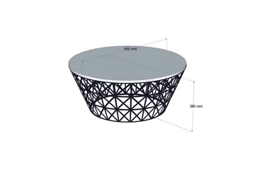Hovdane Soffbord 90 cm Runt Avsmalnande - Valnötsbrun/Svart - Möbler - Bord & matgrupp - Soffbord