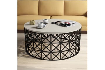 Hovdane Soffbord 90 cm Runt - Krämvit/Svart - Möbler - Bord & matgrupp - Soffbord