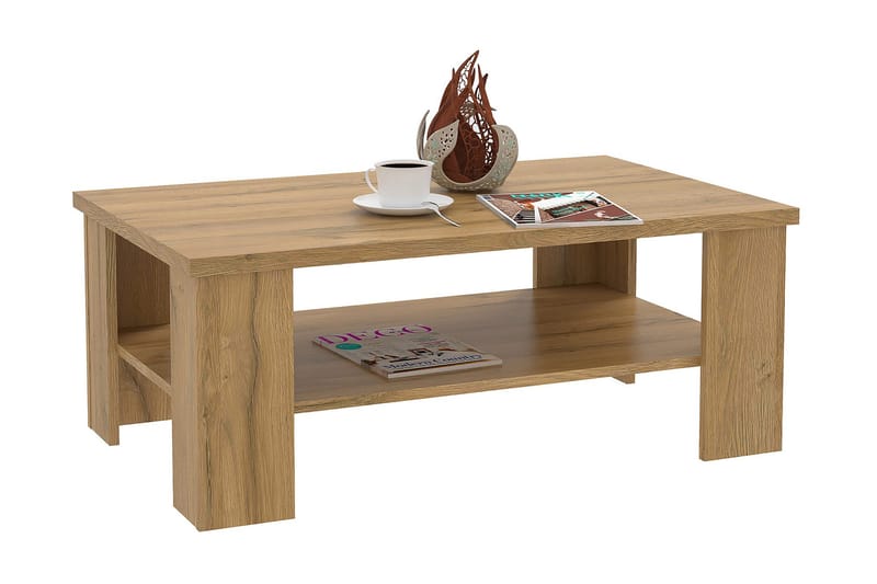 Hovencamp Soffbord 107 cm med Förvaring Hylla - Brun - Möbler - Bord & matgrupp - Soffbord - Soffbord med förvaring