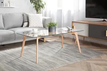 Hudson Soffbord 120 cm - Glas/Natur - Möbler - Bord & matgrupp - Soffbord