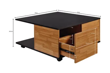 Hyland Soffbord 70 cm - Svart - Möbler - Bord & matgrupp - Soffbord