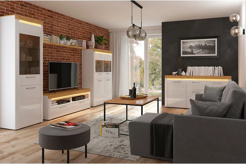 Illaso Soffbord 100 cm - Ekfärg/Svart - Möbler - Bord & matgrupp - Soffbord