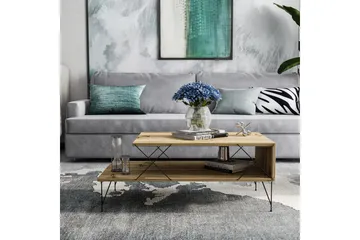 Jaennis Soffbord 100 cm - Natur/Svart - Möbler - Bord & matgrupp - Soffbord - Soffbord med förvaring