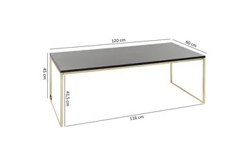 Jaise Soffbord 120 cm - Svart/Guld - Möbler - Bord & matgrupp - Soffbord