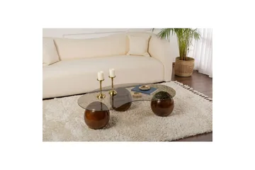 Soffbord Jaromere Valnöt / Bronse - Valnöt / Bronse - Möbler - Bord & matgrupp - Soffbord