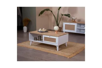 Soffbord Jatinder Vit / Ek - Vit / Ek - Möbler - Bord & matgrupp - Soffbord