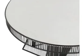 Juntolo 77x77 cm Runt Soffbord i Marmor med Metallunderrede - Vit - Möbler - Bord & matgrupp - Soffbord