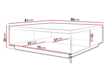 Juvik Soffbord 80 cm - beige - Möbler - Bord & matgrupp - Soffbord - Soffbord med förvaring