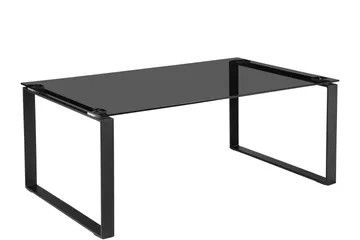 Kaedien Soffbord 110x70 cm Rektangulärt i Glas och Metall - Rökgrå - Möbler - Bord & matgrupp - Soffbord