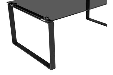 Kaedien Soffbord 110x70 cm Rektangulärt i Glas och Metall - Rökgrå - Möbler - Bord & matgrupp - Soffbord