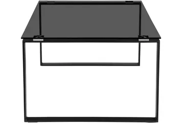 Kaedien Soffbord 110x70 cm Rektangulärt i Glas och Metall - Rökgrå - Möbler - Bord & matgrupp - Soffbord
