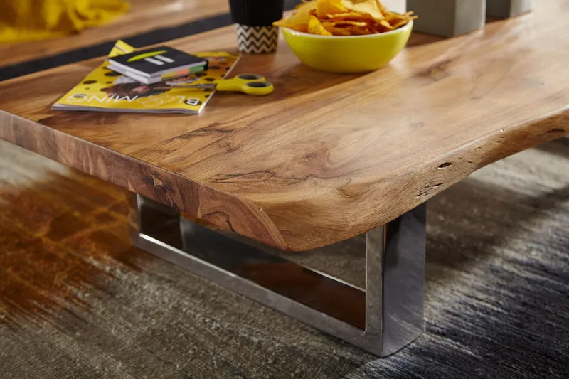 Kaiya Soffbord 115 cm - Akacia/krom - Möbler - Bord & matgrupp - Soffbord
