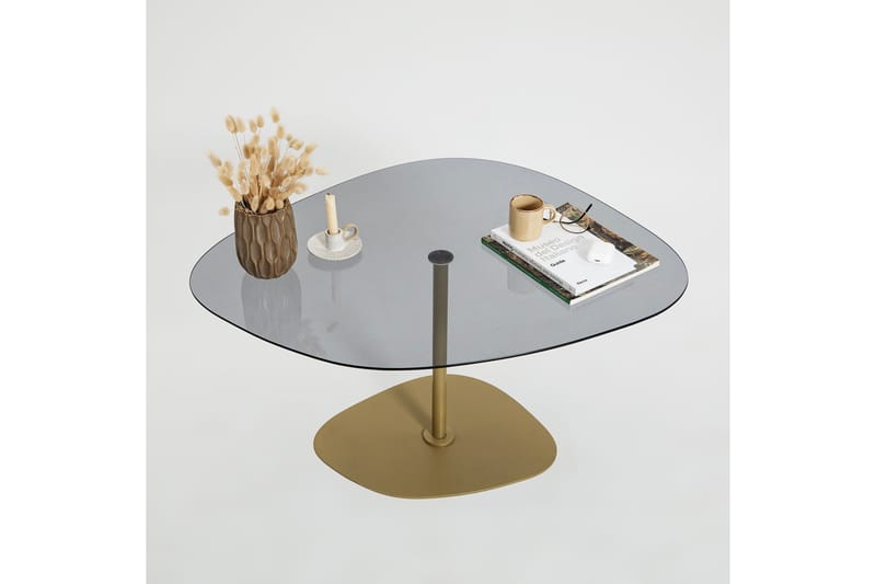 Karamea Soffbord 85 cm - Grå/Guld - Möbler - Bord & matgrupp - Soffbord