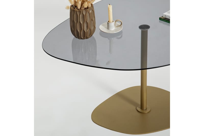 Karamea Soffbord 85 cm - Grå/Guld - Möbler - Bord & matgrupp - Soffbord