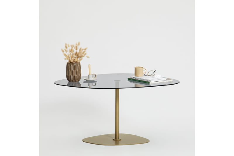 Karamea Soffbord 85 cm - Grå/Guld - Möbler - Bord & matgrupp - Soffbord