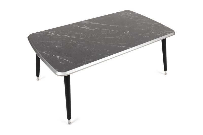 Soffbord Karsjö 100 cm Marmormönster - Svart/Grå - Soffbord - Marmorbord