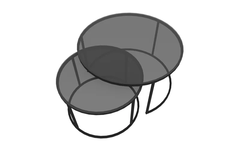 Kashiwa 60 cm Runt Soffbord i Glas med Glas och Metall - Rökgrå - Möbler - Bord & matgrupp - Soffbord