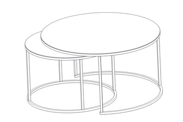 Kashiwa 60 cm Runt Soffbord i Glas med Glas och Metall - Rökgrå - Möbler - Bord & matgrupp - Soffbord