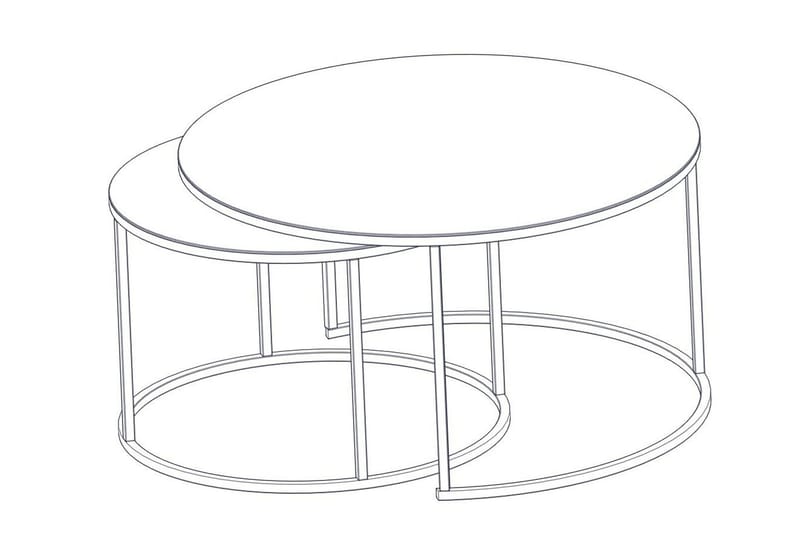 Kashiwa 60 cm Runt Soffbord i Glas med Glas och Metall - Rökgrå - Möbler - Bord & matgrupp - Soffbord