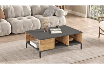Soffbord Kaushar 90x60 cm Mörkblå/Svart - Hanah Home - Möbler - Bord & matgrupp - Soffbord