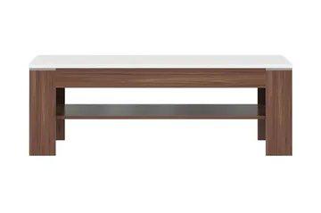 Keoisha Soffbord 120 cm med Förvaring Hylla - Valnötsbrun/Vit - Möbler - Bord & matgrupp - Soffbord - Soffbord med förvaring