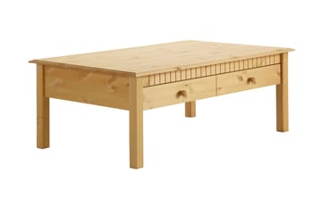 Kersey 110 cm Rektangulärt Soffbord med Lådor i Furu - Brun - Möbler - Bord & matgrupp - Soffbord