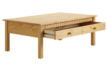 Kersey 110 cm Rektangulärt Soffbord med Lådor i Furu - Brun - Möbler - Bord & matgrupp - Soffbord