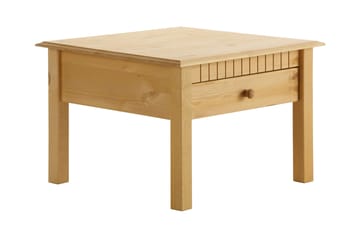 Kersey 60 cm Kvadratiskt Soffbord med Lådor i Furu - Brun - Möbler - Bord & matgrupp - Soffbord