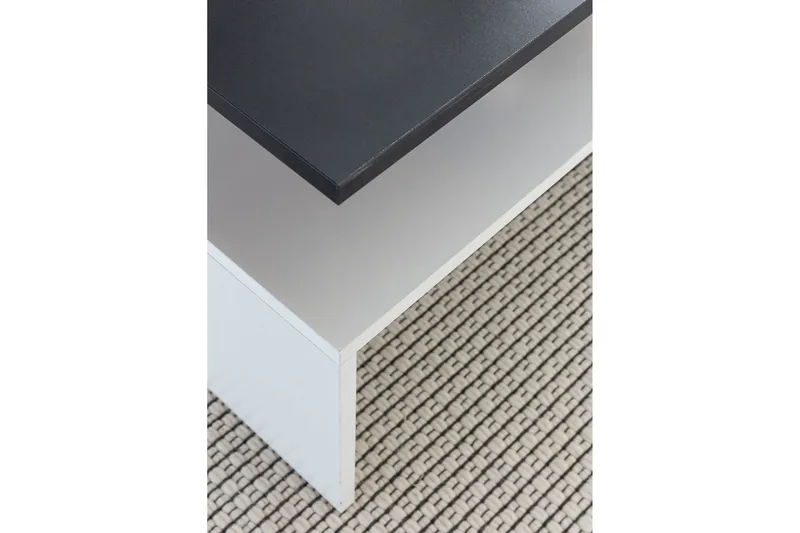 Ketchum Soffbord 90 cm med Förvaring Hylla - Svart/Vit - Möbler - Bord & matgrupp - Soffbord