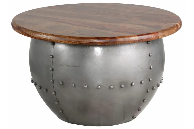 Khalsa Soffbord 75 cm Runt - Mangoträ/Valnötsbrun - Möbler - Bord & matgrupp - Soffbord