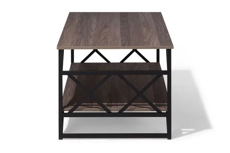 Kindertofte Soffbord 120 cm med Förvaring Hylla - Brungrå - Möbler - Bord & matgrupp - Soffbord