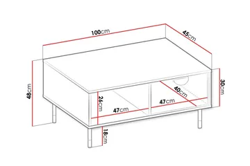 Kintore Soffbord 45 cm - Svart - Möbler - Bord & matgrupp - Soffbord