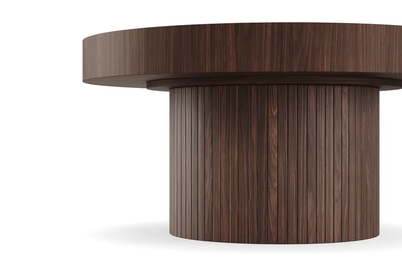 Kopparbo Runt Soffbord 90 cm - Valnöt / Trä / Mörkbrunt - Möbler - Bord & matgrupp - Soffbord