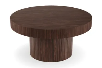 Kopparbo Runt Soffbord 90 cm - Valnöt / Trä / Mörkbrunt - Möbler - Bord & matgrupp - Soffbord