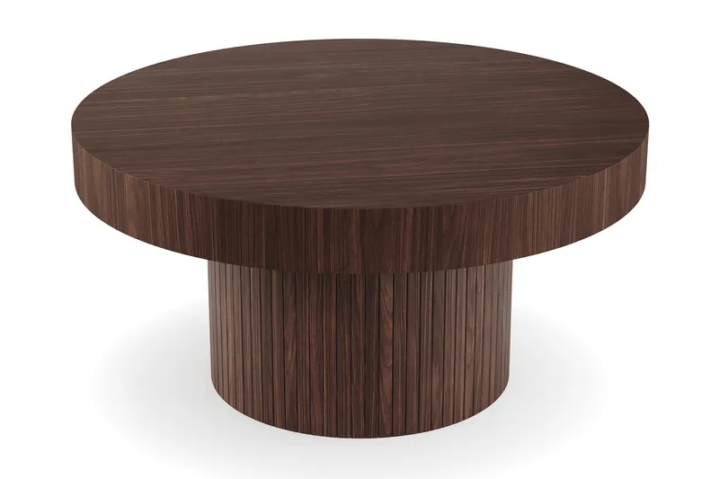 Kopparbo Runt Soffbord 90 cm - Valnöt / Trä / Mörkbrunt - Möbler - Bord & matgrupp - Soffbord