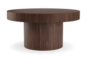 Kopparbo Runt Soffbord 90 cm - Valnöt / Trä / Mörkbrunt - Möbler - Bord & matgrupp - Soffbord