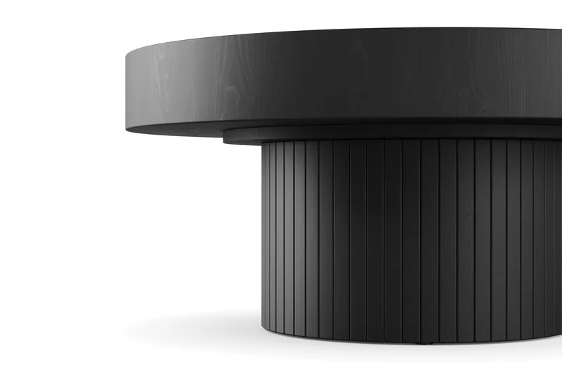 Kopparbo Soffbord 75 cm Runt Svart - Svart trä - Möbler - Bord & matgrupp - Soffbord