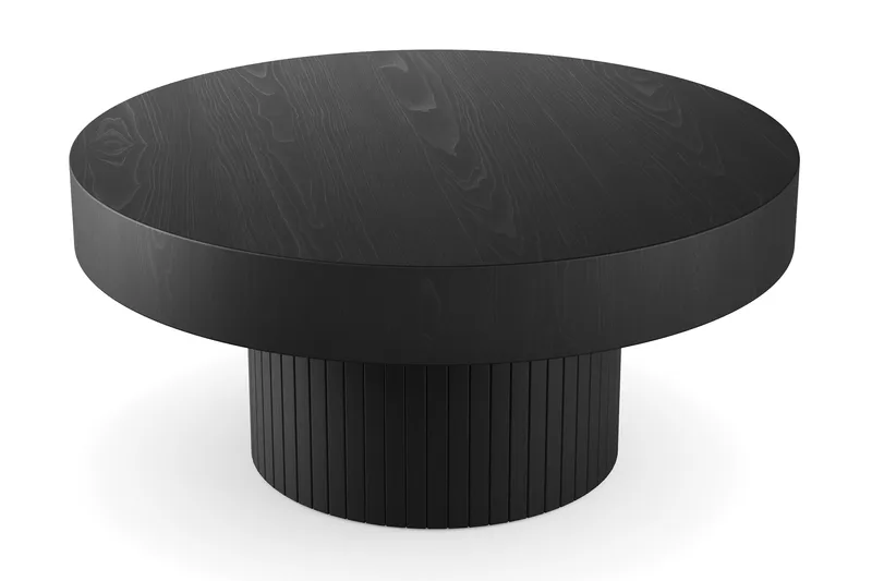 Kopparbo Soffbord 75 cm Runt Svart - Svartlaserad ek - Möbler - Bord & matgrupp - Soffbord