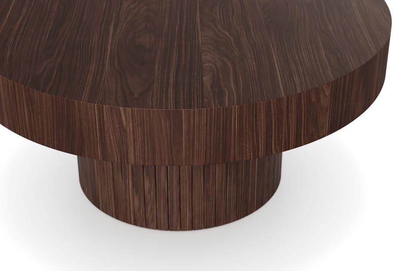 Kopparbo Soffbord 75 cm Runt Valnöt - Mörkbrunt valnötsträ - Möbler - Bord & matgrupp - Soffbord