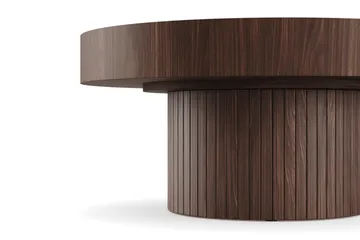 Kopparbo Soffbord 75 cm Runt Valnöt - Mörkbrunt valnötsträ - Möbler - Bord & matgrupp - Soffbord